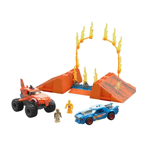 HKF88 MEGA™ Hot Wheels® Smash n Crash Tiger Shark Çarpışma Seti 245 parça +5 yaş - 2