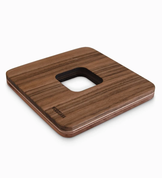 Demlik Altlığı - Nihale - Ceviz Ve Gürgen - 13cm x 13cm x 1.6cm