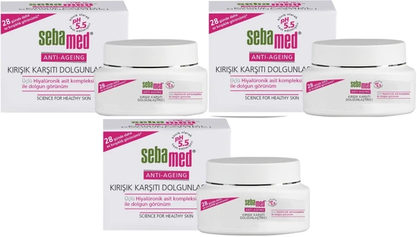 Sebamed Kırışık Karşıtı Dolgunlaştırıcı Antı-Ageıng Krem 50ML (3 Lü Set)