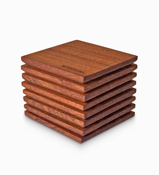Woodsaka Maun ( Sapele) Bardak Altlığı - 4 Parça