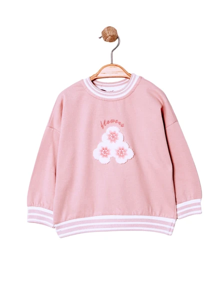 FLOWERS NAKIŞLI KIZ SWEATSHIRT