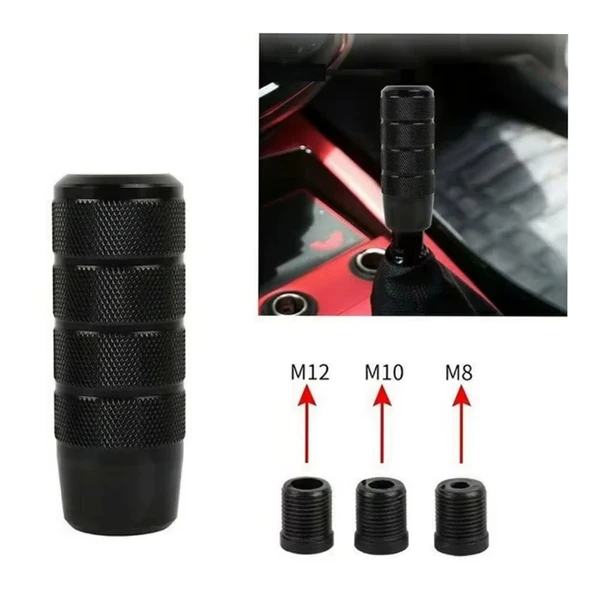 Siyah Baklalı Vites Topuzu Metal-Spor Araçlar İçin 9.5cm Renkli Şık Tasarım - 2