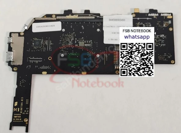 Microsoft Surface Pro 5 1796 Core i5-7300U 2.6 GHz 8 GB ANAKART 256GB NVME SSD