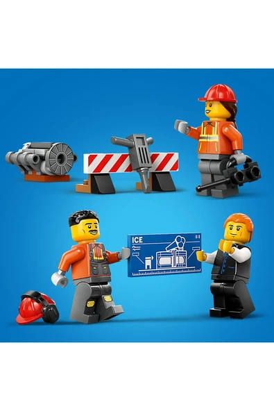 ® City Sarı İnşaat Ekskavatörü 60420 - 8+ Yaratıcı Oyuncak Yapım Seti (633 Parça) - 7