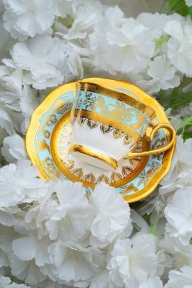 Acar HXF-06927 Harmonie Mavi 6lı Kahve Fincan Takımı