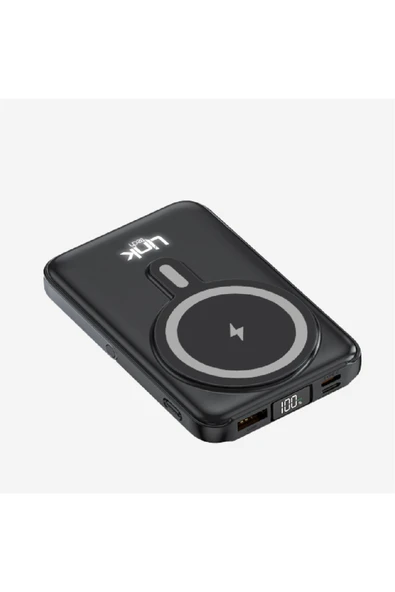 Linktech WF27 Mini Led Ekranlı Çoklu Kablolu 10000 mAh Wireless Şarjlı Powerbank - 3