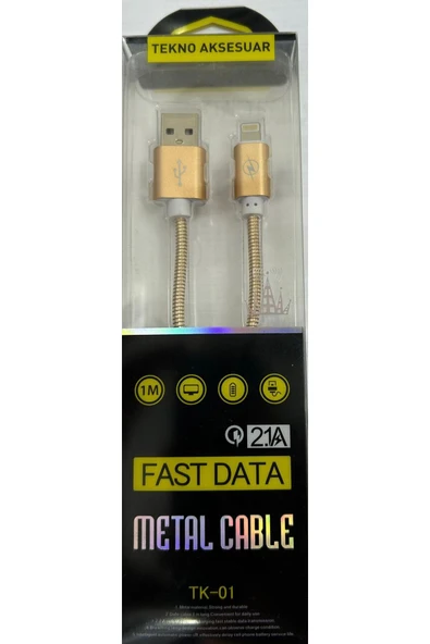 AKSESUAR METAL  ŞARJ KABLOSU