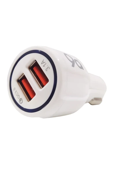3.1a (type-c) Kablo + Çift Girişli Oto Araç Çakmaklık 9a V41 - 3