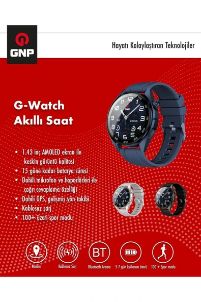G-WATCH AKILLI SAAT (2 YIL GENPA TÜRKİYE GARANTİLİ) - 2