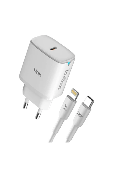 LinkTech C308 20W PD Type-C to Lightning Kablolu Şarj Aleti Set