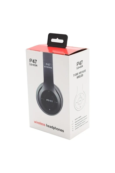P47 Wireless Kulaklık P47 Wireless Headphone Radyolu Versiyon P47 Kulaklık P47 Bluetooth - 2