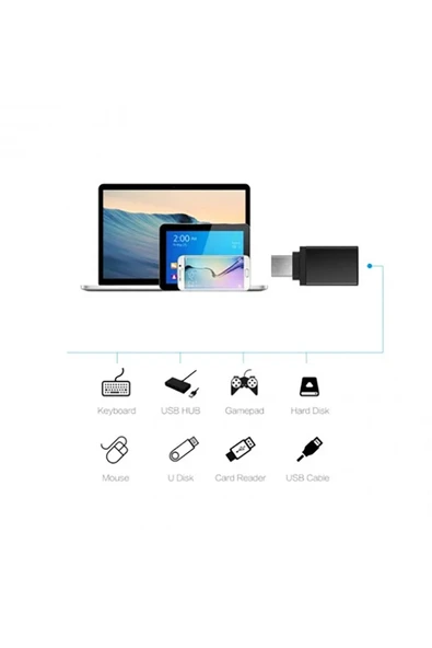 Hp-z04 Usb-a To Type-c Dönüştürücü Adaptör - 3