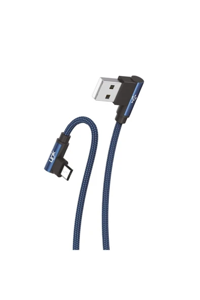 Linktech K592 Safe Micro USB 90 Derece Data/Şarj Kablosu 3A 1.5mt - 4
