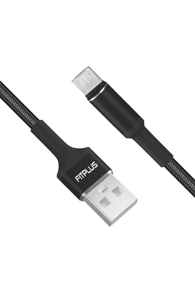 Round Rs-101 Micro Usb Data/şarj Kablosu 3a 1mt Örgü - Siyah - 5
