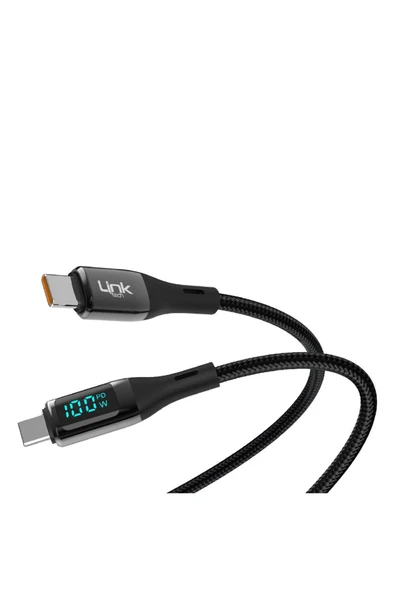 Linktech K680 Dijital Göstergeli Type-c - Type-c 100w Data Ve Şarj Kablosu 1mt - 2