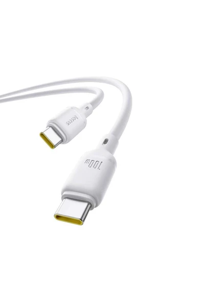 Baseus Type-C to Type-C 100w Hızlı Şarj Kablosu 1m - Beyaz - 4