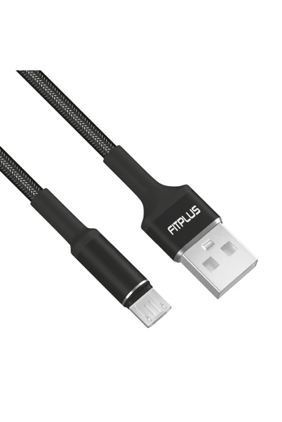 Round Rs-101 Micro Usb Data/şarj Kablosu 3a 1mt Örgü - Siyah