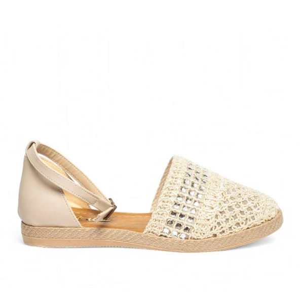 Papuçcity Sprs 03181 Kadın Örgü Detaylı Günlük Babet - Resim 6