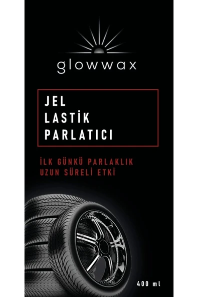GLOWWAX LASTİK PARLATICI JEL 400 ML (UYGULAMA SÜNGERİ HEDİYELİ) - 2