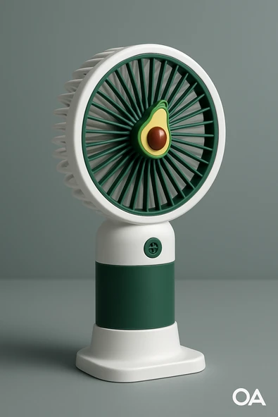 Sevimli  Şarjlı Mini Taşınabilir Fan  Soğutucu Masa Üstü Telefon Standlı Vantilatör