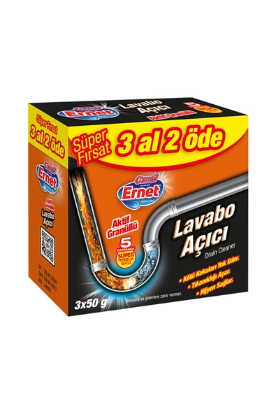Ernet Lavabo Açıcı 3 Al 2 Öde Kutulu