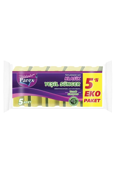 Parex Bulaşık Süngeri Klasik Bulaşık Süngeri 5'li Paket