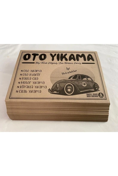 Nizam Kimya Kağıt Oto Paspas 500 Adet Baskılı Kraft Kağıt - Resim 3