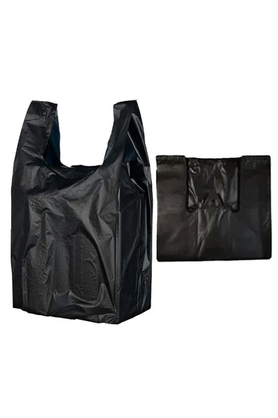 BAR-PACK Atlet Poşet A Kalite Siyah Poşet 1 KG Orta Boy