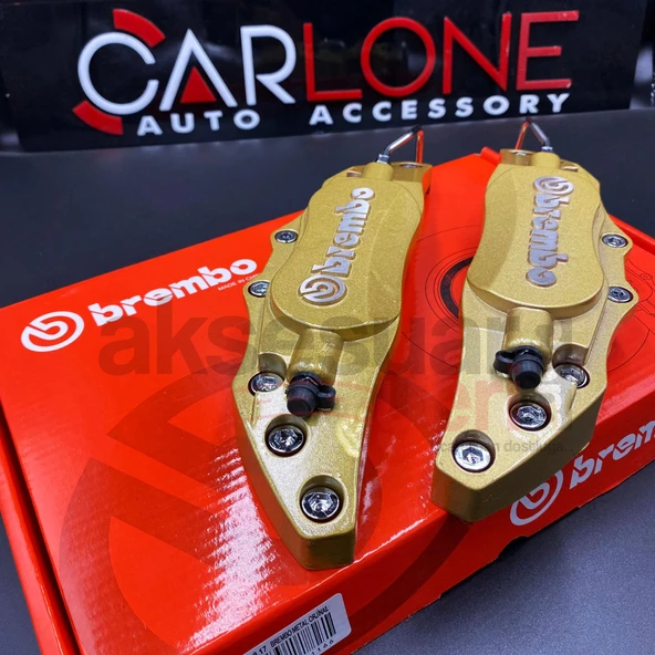 Brembo Orjinal Metal Kaliper Kapağı Sarı Renk Fren Disk Kapağı 2'Li Set Aynı Gün Kargo