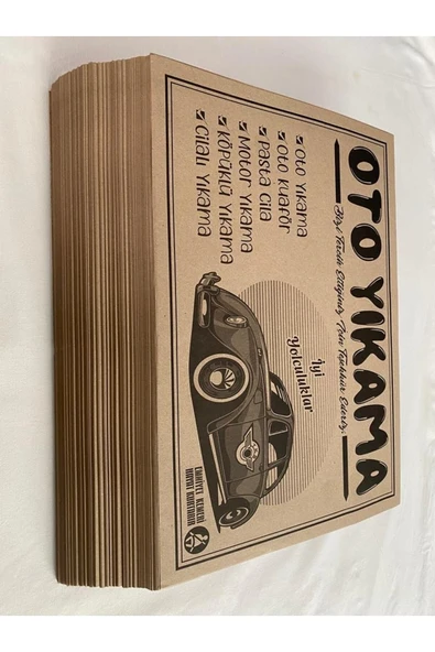 Nizam Kimya Kağıt Oto Paspas 500 Adet Baskılı Kraft Kağıt - Resim 4