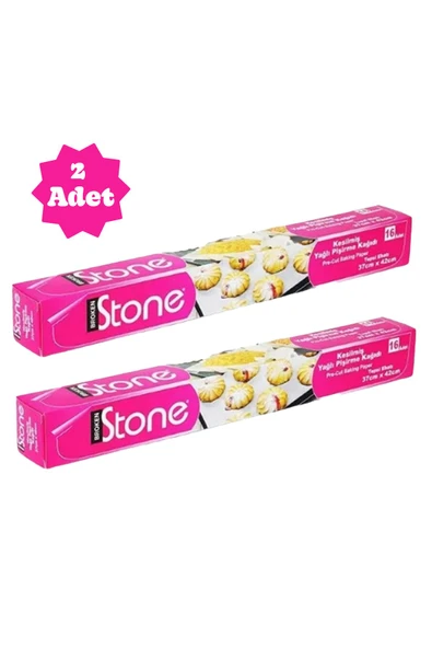 Broken Stone Kesilmiş 16 Adet Yağlı Kağıt/Pişirme Kağıdı 2 Kutu
