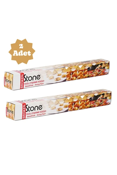 Broken Stone 8 Metre Yağlı Kağıt/Pişirme Kağıdı 2 Kutu