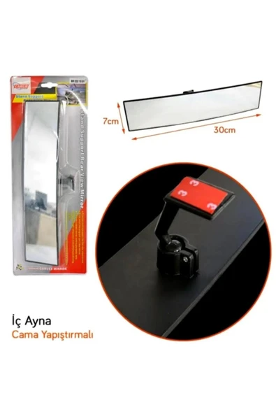 AYNA İÇ CAMA YAPIŞTIRMALI ÜNİVERSAL 30X7 CM - 2
