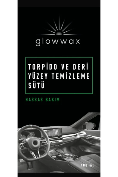 GLOWWAX TORPİDO VE DERİ YÜZEY TEMİZLEME SÜTÜ 400ML (UYGULAMA SÜNGERİ HEDİYELİ) - 2