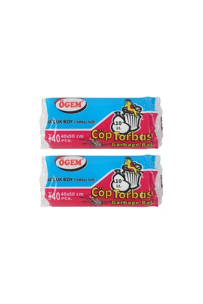 BAR-PACK Küçük Çöp Torbası 40x50 40'lı 2 Rulo 80 Adet