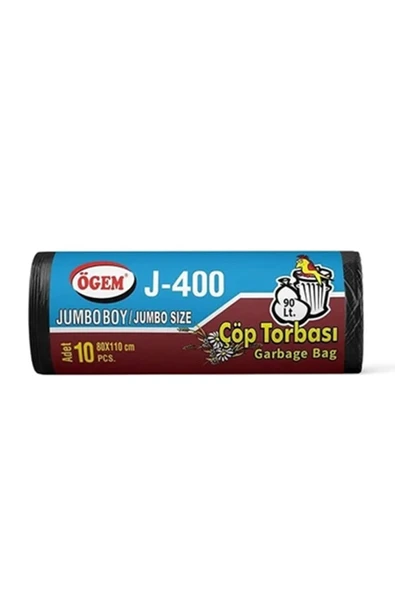 BAR-PACK Jumbo Boy Çöp Torbası 80x110 10'lu Paket