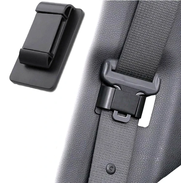 Emniyet Kemeri Tututucu Düzenleyici Plastik Koruma Kapağı Siyah Tekli - 3