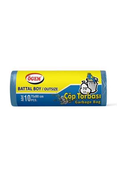 BAR-PACK Battal Boy Çöp Torbası 75x90 10'lu Paket