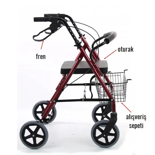 TEKERLEKLİ YÜRÜTEÇ (WALKER) ROLATÖR