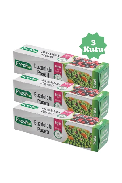 FRESHUP Buzdolabı Poşeti Büyük Boy 3 Kutu