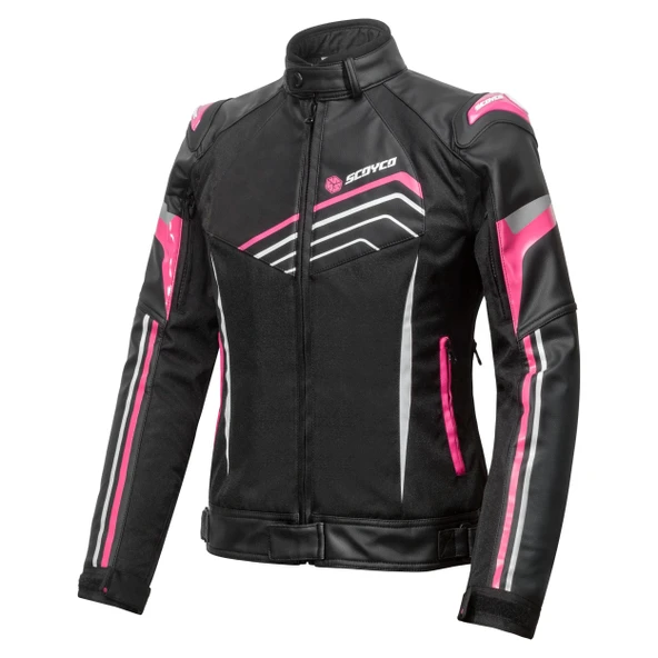 SCOYCO JK 153 W KORUMALI KADIN MOTOSİKLET MONTU PEMBE