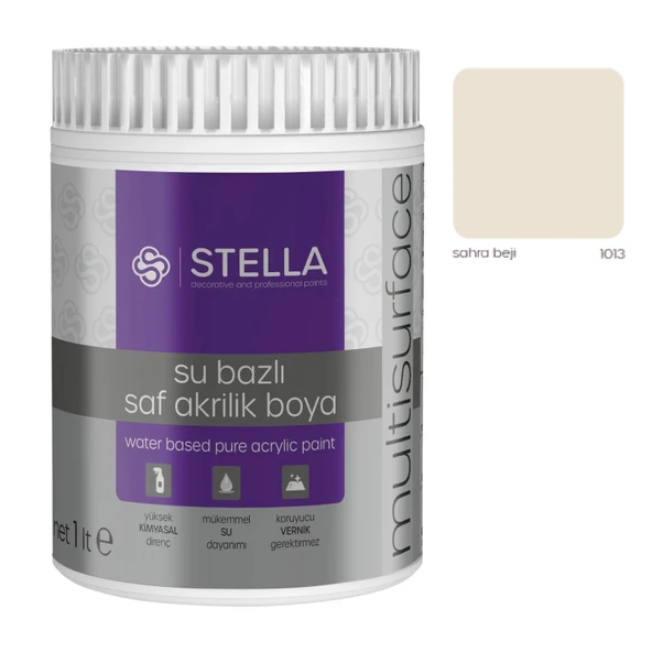 Stella Su Bazlı Saf Akrilik Boya Sahra Beji Ral-1013