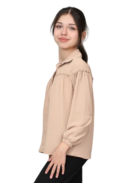 KOL BÜZGÜLÜ JESSICA KIZ GÖMLEK