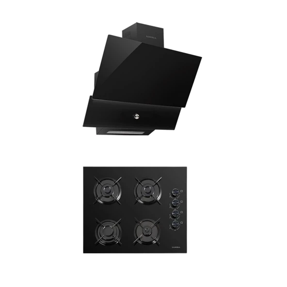 LUXELL 2 Lİ SİYAH CAM SET (DAVLUMBAZ-ANKASTRE OCAK)