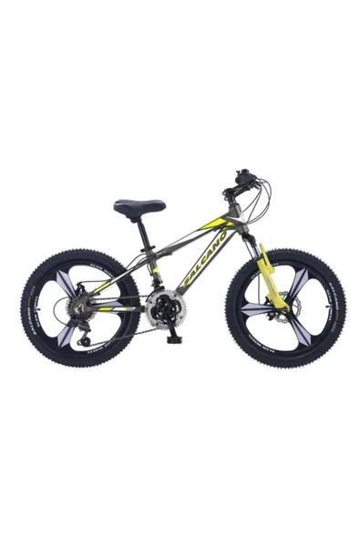 Salcano NG750 20 Monoblok MD Fren 18 Vites 20 Jant Çocuk Bisikleti Mat Gri Beyaz Sarı