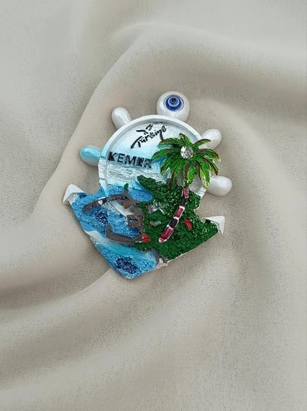 Magnet Baykuş Taşlı Mıknatıslı Buzdolabı Süsü Nazar Göz Boncukllu Palmiye Agacı Türkiye Kemer Yazılı