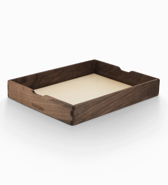 Woodsaka Yoi Ayarlanabilir Masaüstü Organizer & Aksesuar Kutusu - Ceviz - 32.2cm x 26.2cm x 4cm - Resim 5