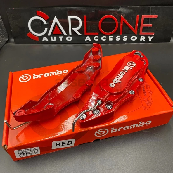 Brembo Orjinal Metal Kaliper Kapağı Kırmızı Renk Fren Disk Kapağı 2'Li Set Aynı Gün Kargo - 2