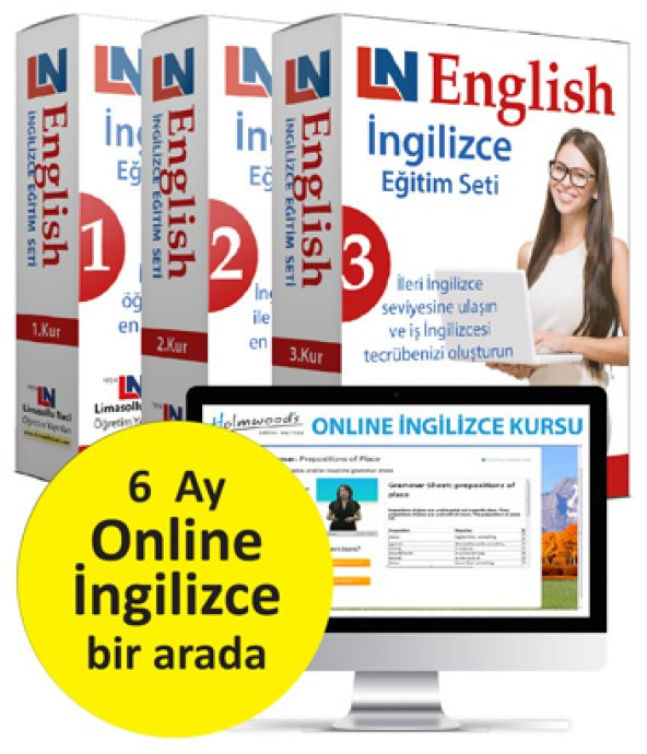 LN 3 Kur İngilizce Eğitim Seti + 6 Ay Online İngilizce Kursu