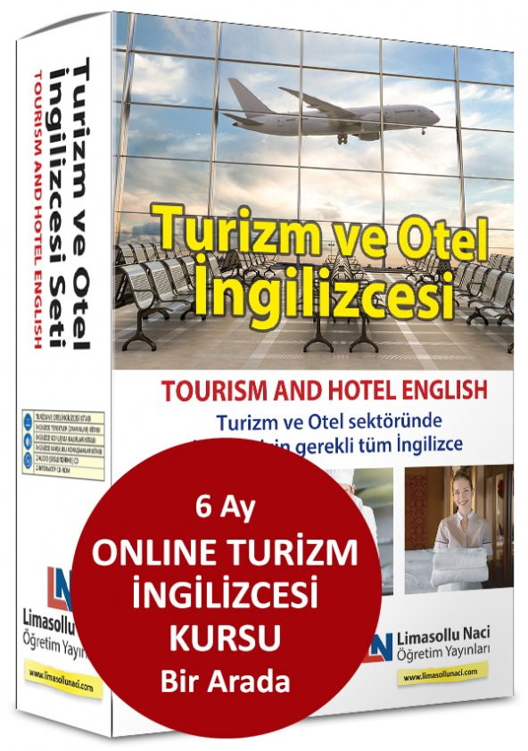 Turizm ve Otel İngilizcesi Eğitim Seti + 6 Ay Online Kurs